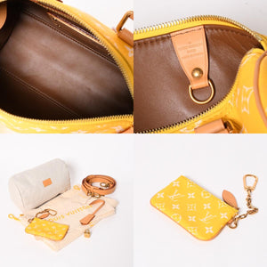 極美品 LOUIS VUITTON ルイヴィトン スピーディ P9 バンドリエール 25 ハンドバッグ M11562 イエロー 中古 4a005866