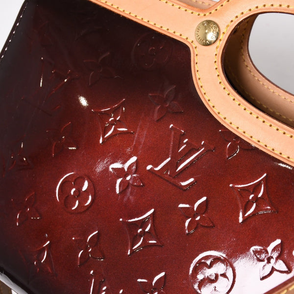 極美品 LOUIS VUITTON ルイヴィトン ロクスバリー ドライブ ショルダーバッグ M91995 アマラント モノグラムヴェルニ SR2047 エナメル ゴールド金具 中古 4a005808