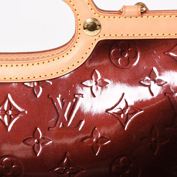 極美品 LOUIS VUITTON ルイヴィトン ロクスバリー ドライブ ショルダーバッグ M91995 アマラント モノグラムヴェルニ SR2047 エナメル ゴールド金具 中古 4a005808