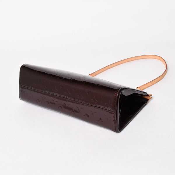 極美品 LOUIS VUITTON ルイヴィトン ロクスバリー ドライブ ショルダーバッグ M91995 アマラント モノグラムヴェルニ SR2047 エナメル ゴールド金具 中古 4a005808