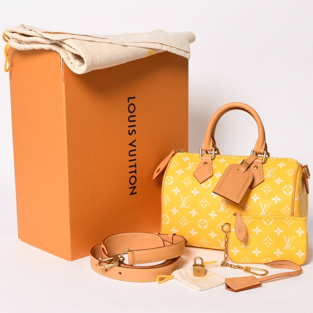 極美品 LOUIS VUITTON ルイヴィトン スピーディ P9 バンドリエール 25 ハンドバッグ M11562 イエロー 中古 4a005866