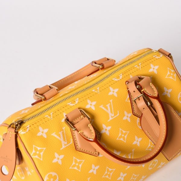 極美品 LOUIS VUITTON ルイヴィトン スピーディ P9 バンドリエール 25 ハンドバッグ M11562 イエロー 中古 4a005866