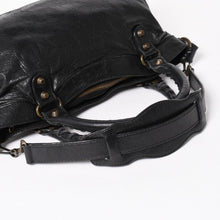 将图片加载到图库查看器，BALENCIAGA バレンシアガ ザ ファースト ハンドバッグ ショルダーバッグ 103208 ラムスキン ダークグレー メタルブラック金具 2way 美品 中古 4a005480