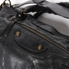将图片加载到图库查看器，BALENCIAGA バレンシアガ ザ ファースト ハンドバッグ ショルダーバッグ 103208 ラムスキン ダークグレー メタルブラック金具 2way 美品 中古 4a005480