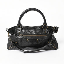 将图片加载到图库查看器，BALENCIAGA バレンシアガ ザ ファースト ハンドバッグ ショルダーバッグ 103208 ラムスキン ダークグレー メタルブラック金具 2way 美品 中古 4a005480