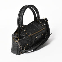 将图片加载到图库查看器，BALENCIAGA バレンシアガ ザ ファースト ハンドバッグ ショルダーバッグ 103208 ラムスキン ダークグレー メタルブラック金具 2way 美品 中古 4a005480