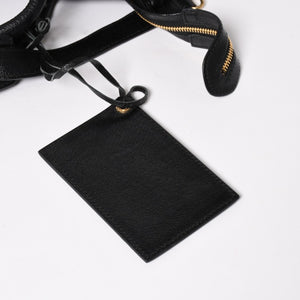 極美品 BALENCIAGA バレンシアガ クラシック メタリック エッジ シティ 2WAY ショルダーバッグ 390154 ブラック ゴールド金具 中古 4a005479