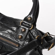将图片加载到图库查看器，BALENCIAGA バレンシアガ ザ ファースト ハンドバッグ ショルダーバッグ 103208 ラムスキン ダークグレー メタルブラック金具 2way 美品 中古 4a005480