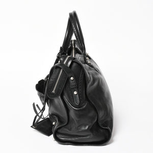 極美品 BALENCIAGA バレンシアガ Riva City リヴァ シティ 2WAY ハンドバッグ ショルダーバッグ ブラック レザー 266433 中古 4a005486