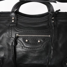 将图片加载到图库查看器，極美品 BALENCIAGA バレンシアガ Riva City リヴァ シティ 2WAY ハンドバッグ ショルダーバッグ ブラック レザー 266433 中古 4a005486