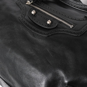 極美品 BALENCIAGA バレンシアガ Riva City リヴァ シティ 2WAY ハンドバッグ ショルダーバッグ ブラック レザー 266433 中古 4a005486