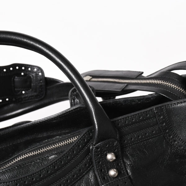 極美品 BALENCIAGA バレンシアガ Riva City リヴァ シティ 2WAY ハンドバッグ ショルダーバッグ ブラック レザー 266433 中古 4a005486