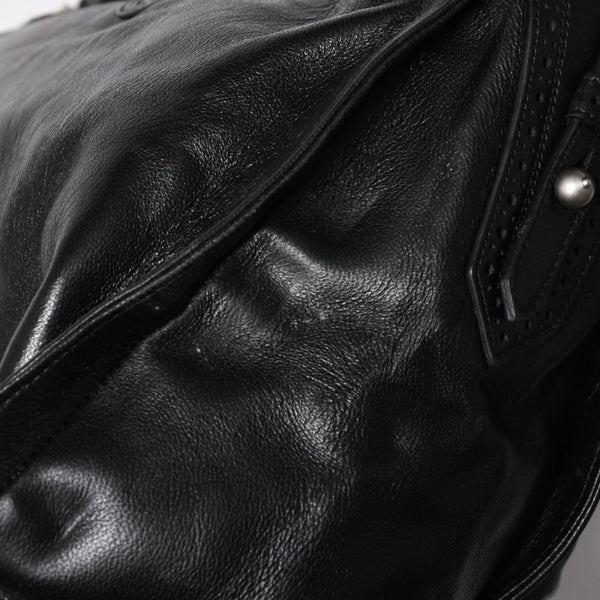 極美品 BALENCIAGA バレンシアガ Riva City リヴァ シティ 2WAY ハンドバッグ ショルダーバッグ ブラック レザー 266433 中古 4a005486