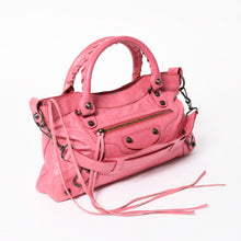 将图片加载到图库查看器，極美品 BALENCIAGA バレンシアガ ザ・ファースト 2WAY ハンドバッグ ショルダーバッグ レザー 103208 ピンク ブロンズ金具 中古 4a005481