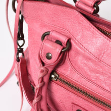 将图片加载到图库查看器，極美品 BALENCIAGA バレンシアガ ザ・ファースト 2WAY ハンドバッグ ショルダーバッグ レザー 103208 ピンク ブロンズ金具 中古 4a005481