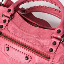 将图片加载到图库查看器，極美品 BALENCIAGA バレンシアガ ザ・ファースト 2WAY ハンドバッグ ショルダーバッグ レザー 103208 ピンク ブロンズ金具 中古 4a005481