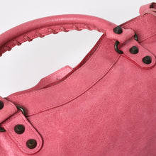 将图片加载到图库查看器，極美品 BALENCIAGA バレンシアガ ザ・ファースト 2WAY ハンドバッグ ショルダーバッグ レザー 103208 ピンク ブロンズ金具 中古 4a005481