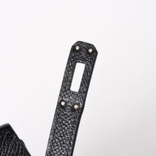 将图片加载到图库查看器，HERMES エルメス バーキン25 ハンドバッグ □L刻印 ヴォーエプソン ブラック シルバー金具 美品 中古 4a005625