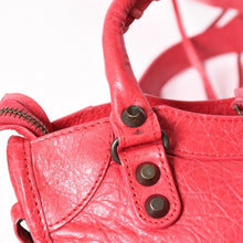 Load image into Gallery viewer, BALENCIAGA バレンシアガ クラシックミニシティ 2WAY ハンドバッグ ショルダーバッグ レザー レッド ピンク 300295 美品 中古 4a005478
