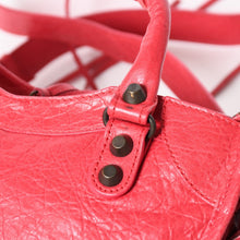 Load image into Gallery viewer, BALENCIAGA バレンシアガ クラシックミニシティ 2WAY ハンドバッグ ショルダーバッグ レザー レッド ピンク 300295 美品 中古 4a005478