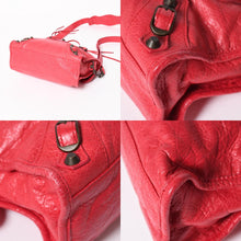 Load image into Gallery viewer, BALENCIAGA バレンシアガ クラシックミニシティ 2WAY ハンドバッグ ショルダーバッグ レザー レッド ピンク 300295 美品 中古 4a005478