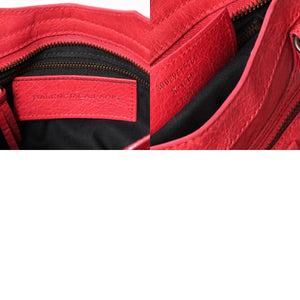 BALENCIAGA バレンシアガ クラシックミニシティ 2WAY ハンドバッグ ショルダーバッグ レザー レッド ピンク 300295 美品 中古 4a005478