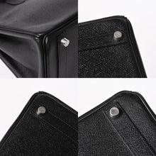 将图片加载到图库查看器，HERMES エルメス バーキン25 ハンドバッグ □L刻印 ヴォーエプソン ブラック シルバー金具 美品 中古 4a005625