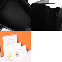 将图片加载到图库查看器，HERMES エルメス バーキン25 ハンドバッグ □L刻印 ヴォーエプソン ブラック シルバー金具 美品 中古 4a005625