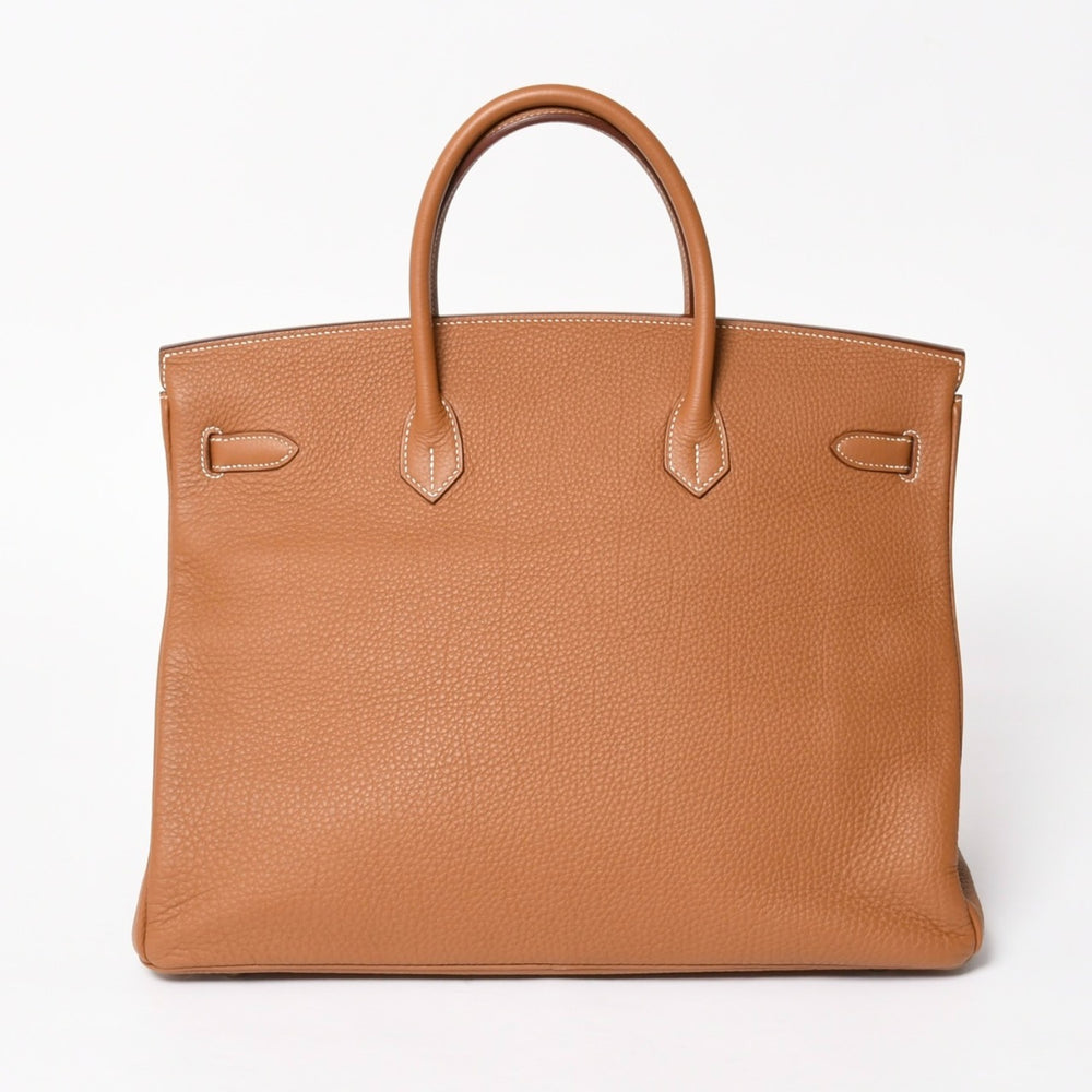 Like new HERMES Birkin 40 Gold Togo 40cm □Q stamp Silver hardware Handbag Used 4a005687