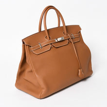 将图片加载到图库查看器，新品同様品 HERMES エルメス バーキン40 ゴールド トゴ 40cm □Q刻印 シルバー金具 ハンドバッグ 中古 4a005687