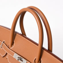 将图片加载到图库查看器，新品同様品 HERMES エルメス バーキン40 ゴールド トゴ 40cm □Q刻印 シルバー金具 ハンドバッグ 中古 4a005687