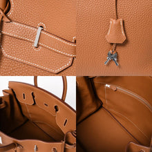 将图片加载到图库查看器，新品同様品 HERMES エルメス バーキン40 ゴールド トゴ 40cm □Q刻印 シルバー金具 ハンドバッグ 中古 4a005687