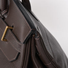 将图片加载到图库查看器，極美品 HERMES エルメス Haut a Courroies40 オータクロア40 ハンドバッグ トゴ ブラウン ブロンズ金具 ◻︎F刻印 中古 4a005619