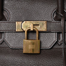 将图片加载到图库查看器，極美品 HERMES エルメス Haut a Courroies40 オータクロア40 ハンドバッグ トゴ ブラウン ブロンズ金具 ◻︎F刻印 中古 4a005619