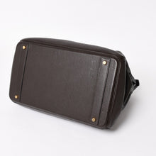 将图片加载到图库查看器，極美品 HERMES エルメス Haut a Courroies40 オータクロア40 ハンドバッグ トゴ ブラウン ブロンズ金具 ◻︎F刻印 中古 4a005619