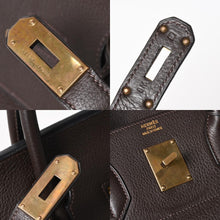 将图片加载到图库查看器，極美品 HERMES エルメス Haut a Courroies40 オータクロア40 ハンドバッグ トゴ ブラウン ブロンズ金具 ◻︎F刻印 中古 4a005619
