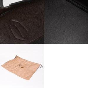 Mint condition HERMES Haut a Courroies 40 handbag, Togo leather, brown, bronze hardware. ◻F stamp, used, item number 4a005619