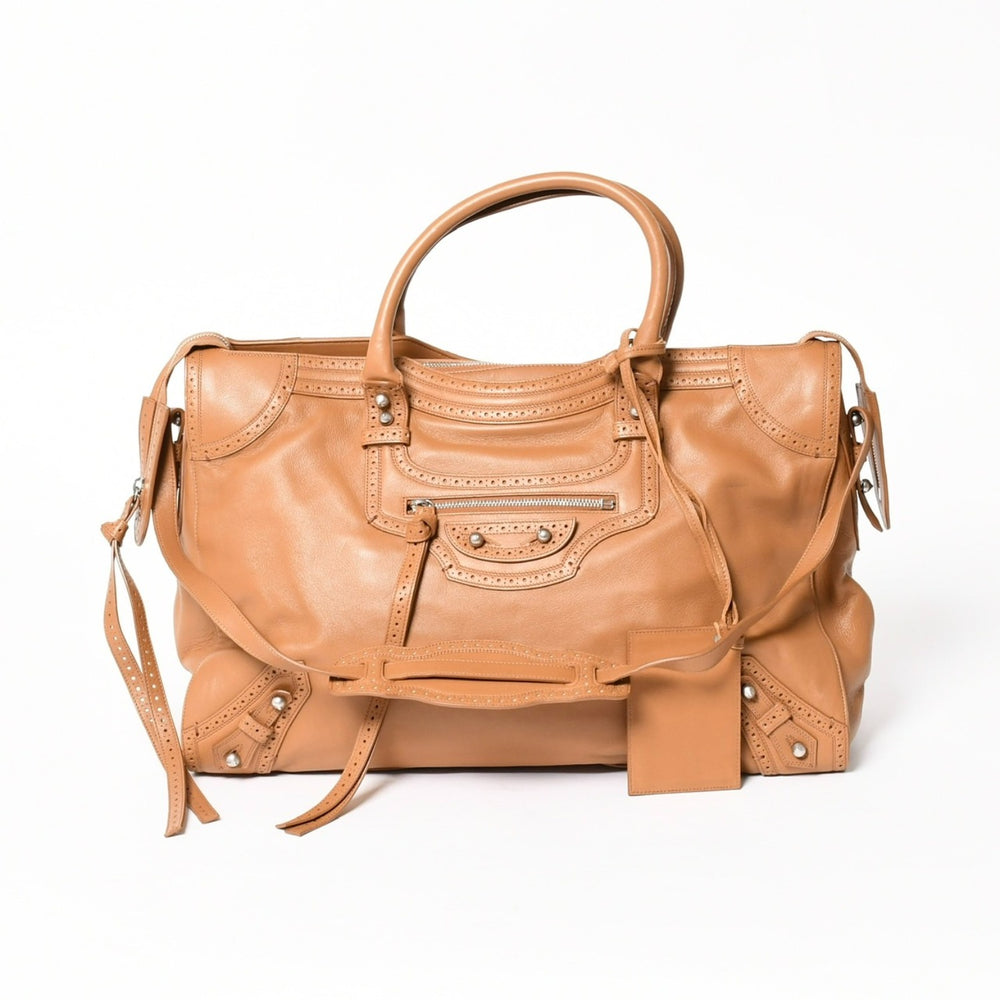 極美品 BALENCIAGA バレンシアガ Riva City リヴァ シティ 2WAY ハンドバッグ ショルダーバッグ ブラウン レザー 266433 中古 4a005485