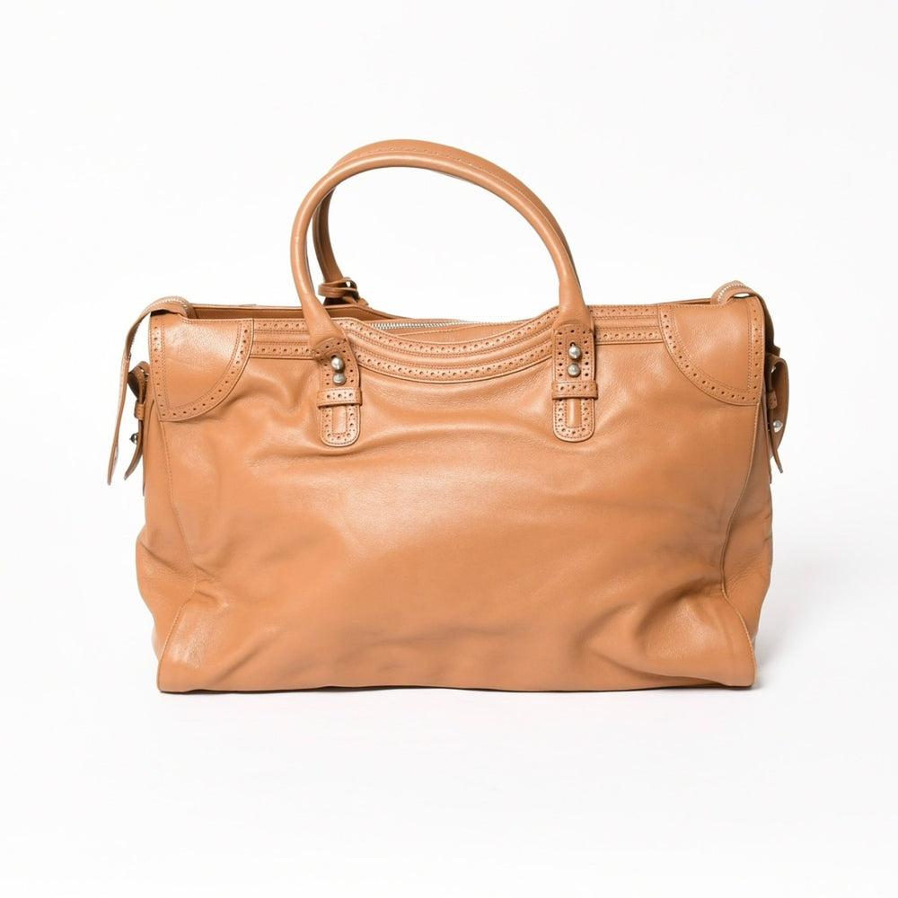 極美品 BALENCIAGA バレンシアガ Riva City リヴァ シティ 2WAY ハンドバッグ ショルダーバッグ ブラウン レザー 266433 中古 4a005485