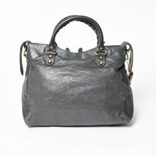 画像をギャラリービューアに読み込む, BALENCIAGA バレンシアガ ザ・ヴェロ ショルダー ハンドバッグ 2way 282010 レザー シャンパンゴールド金具 グレー 美品 中古 4a005484