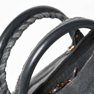 BALENCIAGA バレンシアガ ザ・ヴェロ ショルダー ハンドバッグ 2way 282010 レザー シャンパンゴールド金具 グレー 美品 中古 4a005484