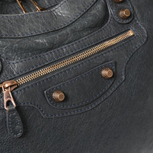 画像をギャラリービューアに読み込む, BALENCIAGA バレンシアガ ザ・ヴェロ ショルダー ハンドバッグ 2way 282010 レザー シャンパンゴールド金具 グレー 美品 中古 4a005484