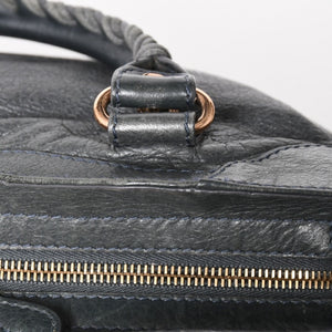 BALENCIAGA バレンシアガ ザ・ヴェロ ショルダー ハンドバッグ 2way 282010 レザー シャンパンゴールド金具 グレー 美品 中古 4a005484