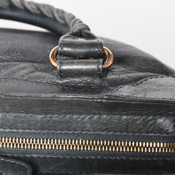 BALENCIAGA バレンシアガ ザ・ヴェロ ショルダー ハンドバッグ 2way 282010 レザー シャンパンゴールド金具 グレー 美品 中古 4a005484