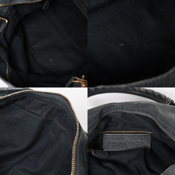 BALENCIAGA バレンシアガ ザ・ヴェロ ショルダー ハンドバッグ 2way 282010 レザー シャンパンゴールド金具 グレー 美品 中古 4a005484