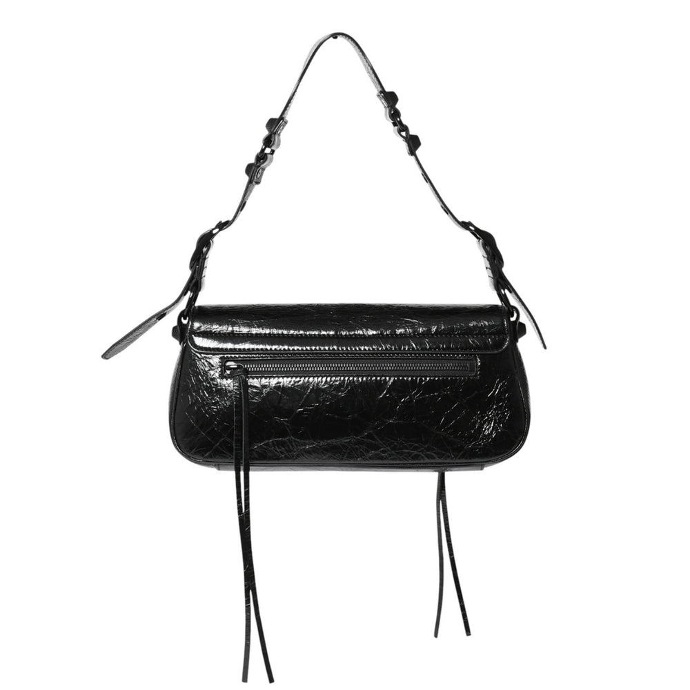 極美品 BALENCIAGA バレンシアガ Le Cagole ル・カゴール 771640 スリングバッグ ショルダーバッグ ブラック レザー 中古 4a005477