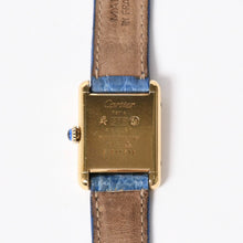 Load image into Gallery viewer, CARTIER カルティエ マストタンク SMサイズ ヴェルメイユ 腕時計 手巻き ラピスブルーダイヤル 美品 中古 4a005352