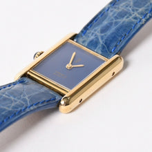 Load image into Gallery viewer, CARTIER カルティエ マストタンク SMサイズ ヴェルメイユ 腕時計 手巻き ラピスブルーダイヤル 美品 中古 4a005352