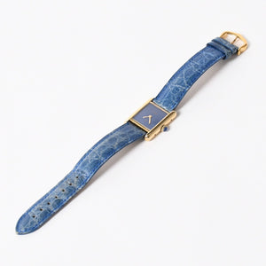 CARTIER カルティエ マストタンク SMサイズ ヴェルメイユ 腕時計 手巻き ラピスブルーダイヤル 美品 中古 4a005352