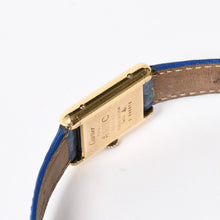 Load image into Gallery viewer, CARTIER カルティエ マストタンク SMサイズ ヴェルメイユ 腕時計 手巻き ラピスブルーダイヤル 美品 中古 4a005352